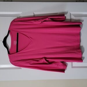 CHICO'S ULTIMATE TEE HOT PINK SZ 4 EUC
